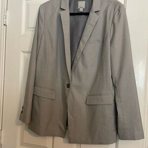 Halogen Relaxed Single Button Gray Blazer 16